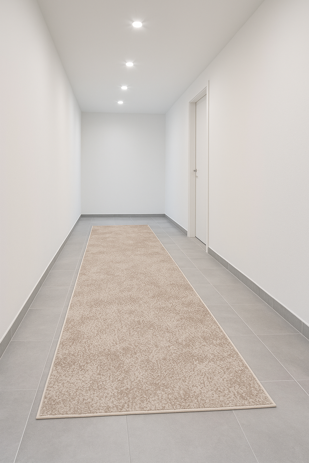 Traversa covor crem pentru hol lung, model modern rezistent la trafic