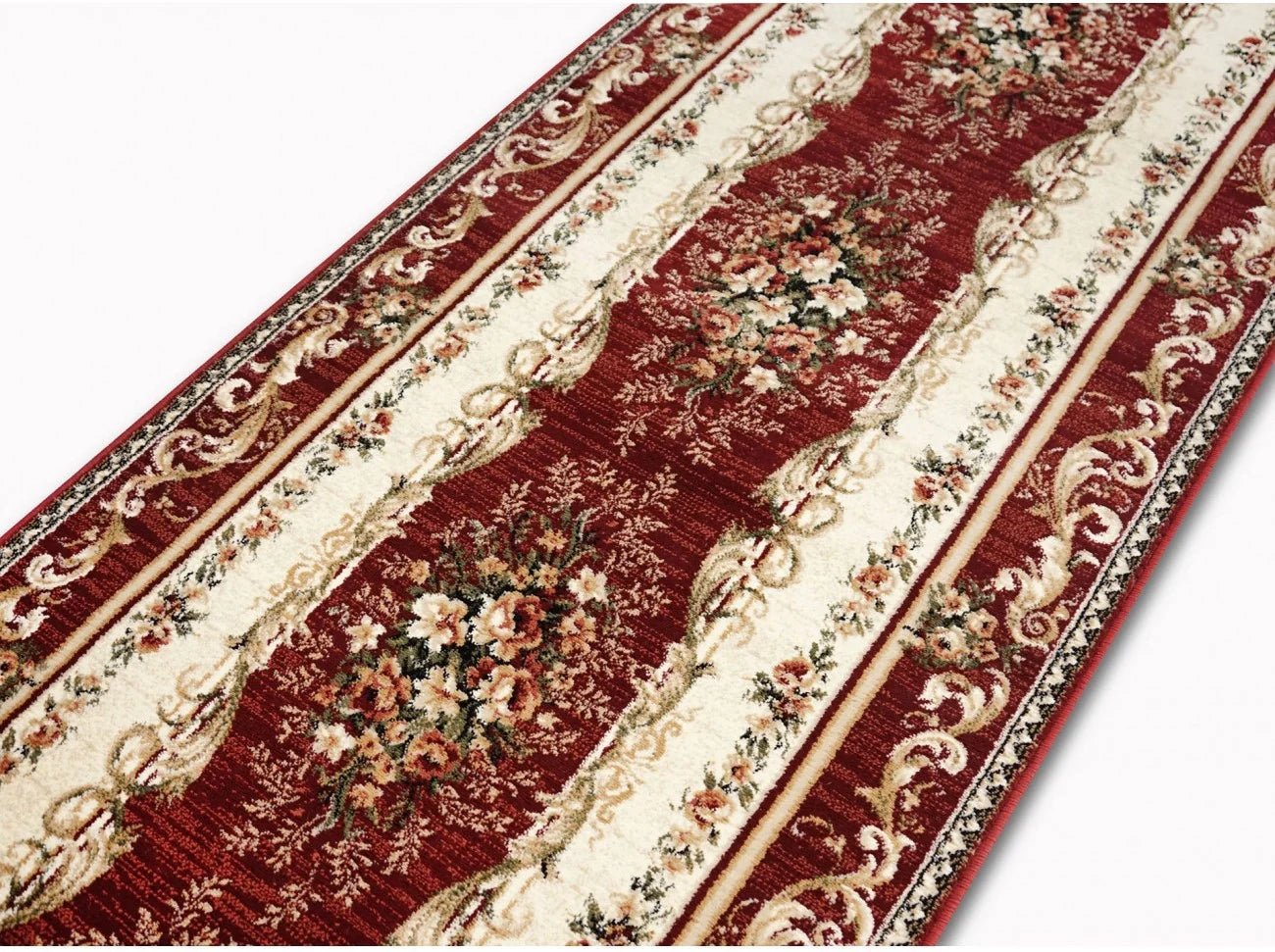 Traversa florala grena pentru hol stil traditional elegant cu medalion central