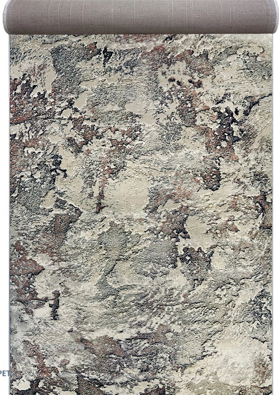 Traversa gri cu model abstract modern potrivita pentru hol si living