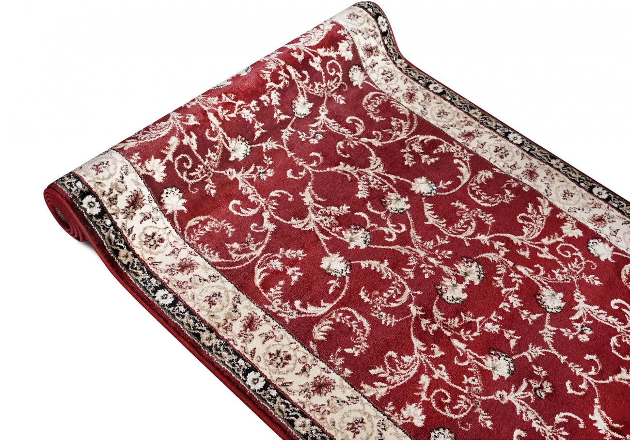 Traversa pentru hol grena visiniu design traditional potrivita pentru coridor lung
