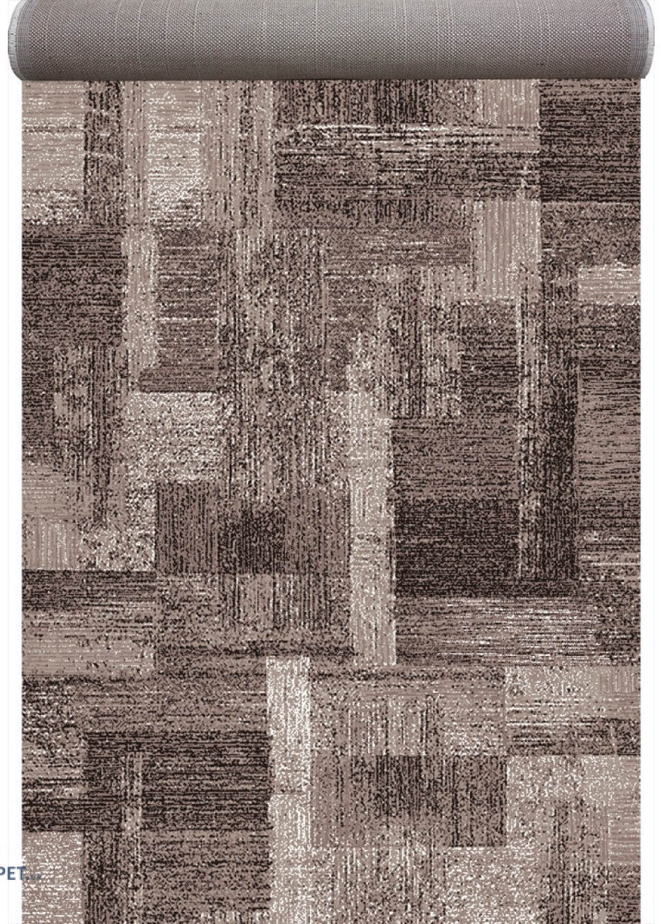 Traversa maro cu model abstract contemporan pentru interior modern